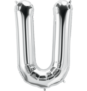 Silver Letter U 34" Balloon