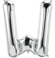 Northstar Mylar & Foil Silver Letter W 34" Balloon