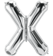 Northstar Mylar & Foil Silver Letter X 34" Balloon