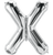 Northstar Mylar & Foil Silver Letter X 34" Balloon