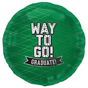 Northstar Mylar & Foil Way To Go Graduate! Green 18″ Balloon