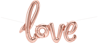 Rose Gold Love Script 40" Balloon