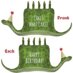 Snake Eating Cake Happy Birthday 47″ Wide Foil Balloon