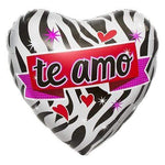 Northstar Te Amo Zebra Print 18″ Globo