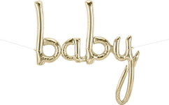 Northstar White Gold Baby Script 46" Balloon