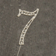 #7 Rhinestone Silver Cake Topper 3.75″