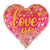 Ombre Love You Heart 30″ Foil Balloon by Betallic from Instaballoons