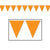 Orange Pennant Banner by Beistle from Instaballoons