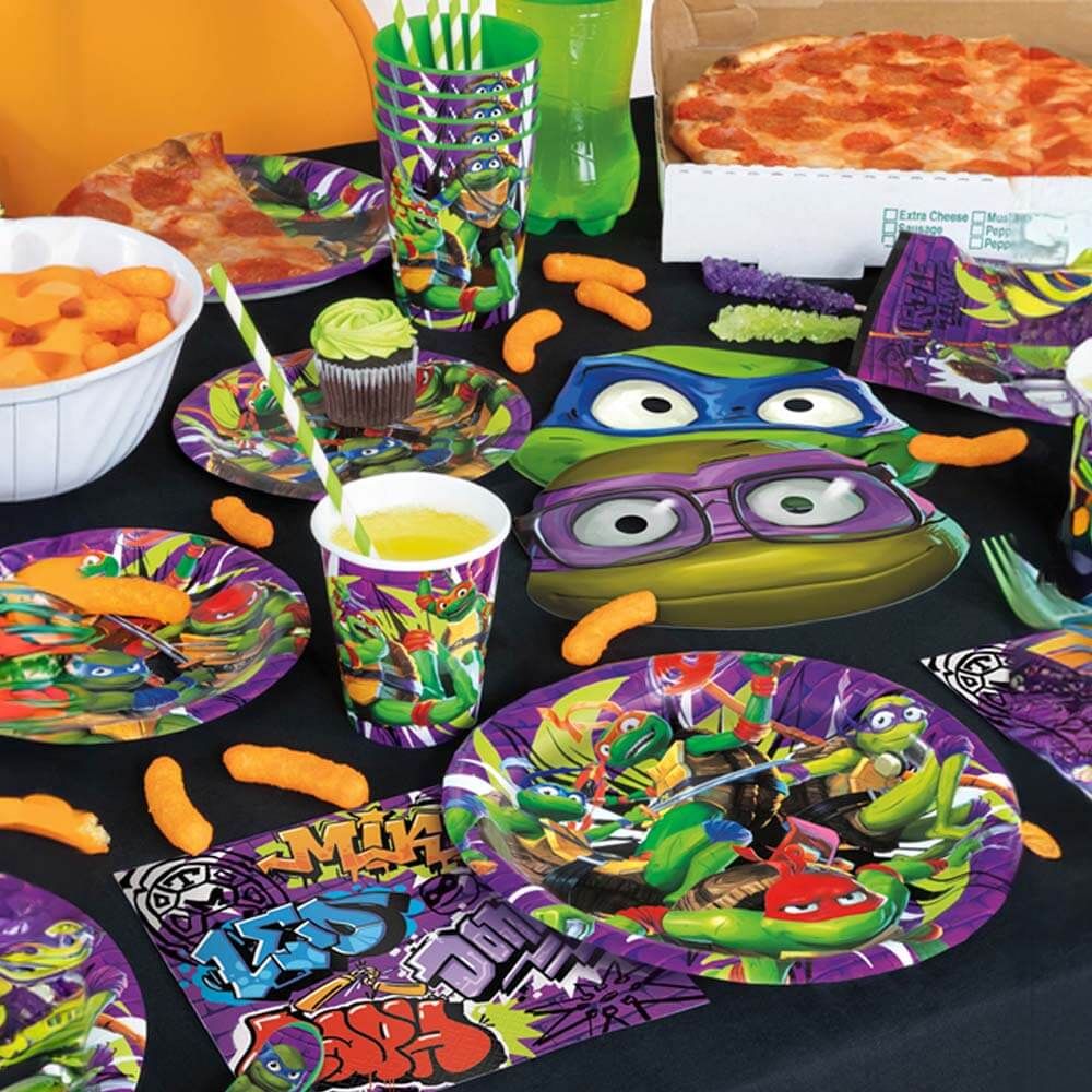 TMNT Mutant Mayhem Round Dinner Plates 9″ (8 count)