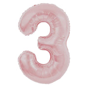 Party America Mylar & Foil Baby Pink Number 3 34″ Balloon