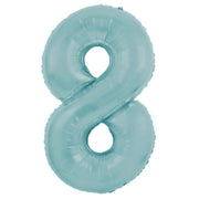 Party America Mylar & Foil Light Blue Number 8 34″ Balloon