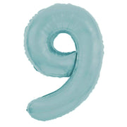 Party America Mylar & Foil Light Blue Number 9 34″ Balloon