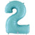 Pastel Blue Number 2 34″ Foil Balloon by Betallic from Instaballoons