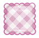 Pastel Gingham Paper Square Plates 9″ (8 count)