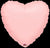 Pastel Pink Heart 32″ Foil Balloon by Anagram from Instaballoons