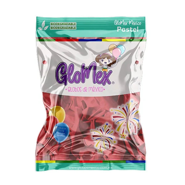 Pastel Red 5″ Latex Balloons by GloMex from Instaballoons