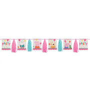 10' Tassel Garland - Peppa Pig Confetti Party Pennant - Amscan