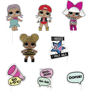 Photo Booth Props - LOL Surprise  (8ct) - Unique