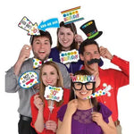 Photo Props - Rainbow Birthday (13ct) - Amscan