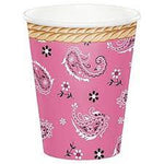Pink Bandana Cowgirl 9oz Cups 8ct - Creative Converting