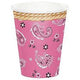Pink Bandana Cowgirl 9oz Cups 8ct - Creative Converting