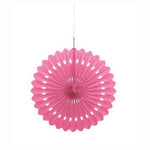 Pink Hanging Fan Decoration 1ct - Amscan
