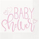6.5" Luncheon Napkins - Pink Hearts Baby Shower (16ct) - Unique