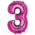 Pink Number 3 34″ Foil Balloon by Anagram from Instaballoons