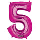 Pink Number 5 34″ Balloon