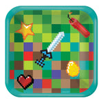 7" Paper Plates - Pixel Party Square (8ct) - Amscan