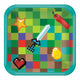 7" Paper Plates - Pixel Party Square (8ct) - Amscan