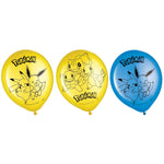Pokemon 12" Latex Balloons 6ct - Amscan