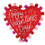 Pom Pom Valentine Heart 27″ Foil Balloon by Betallic from Instaballoons