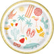 Pool Side Summer Paper Plates 7″ (8 count)