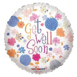 PR Get Well Pastel Flowers 18″ Foil Balloon by Convergram from Instaballoons