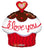 PR ILY Cupcake With Heart 18″ Foil Balloon by Convergram from Instaballoons