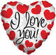 PR ILY Prismatic Hearts 18″ Balloon