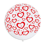 Printed Hearts  31″ Latex Balloon by Gemar from Instaballoons