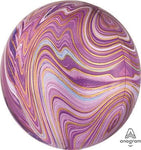 PURPLE - MARBLEZ ORBZ Foil Balloon - Pack of 3 - Anagram