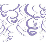 Purple Swirl Decoration 12pc - Amscan