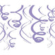 Purple Swirl Decoration 12pc - Amscan