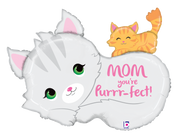 Purrr-fect Mom Cat 35″ Foil Balloon by Betallic from Instaballoons