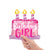 Birthday Girl Cake & Candles Mini Shape (air-fill Only) 14″ Balloon