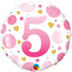 Age 5 Pink Dots 18″ Balloon