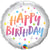 Birthday Rainbow Dots 18″ Balloon