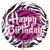 Birthday Zebra Print 18″ Balloon