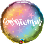 Congratulations Ombré & Stars 18″ Balloon