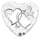 Entwined Hearts - Silver 18″ Balloon