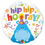 Hip Hip Hooray Hippo 18″ Balloon