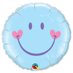 Sweet Smile Face - Pale Blue 18″ Balloon